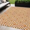 Edge Collections - 5' x 8' - Orange - Durable Geometric Area Rug for Indoor and Outdoor Use - 1 Piece